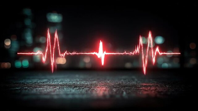 Seamless loop signal anchor waveform animation, stability detection analytics background.