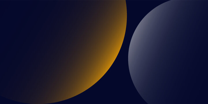 Navy blue abstract background with halftone golden lines delicate pattern. Small light spot box. Curve line, cosmic galaxy space. Festive BG for social media, birthday party invitation.