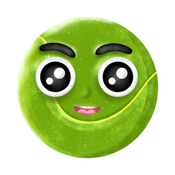 Tenis Ball Character Illustration