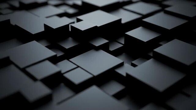 Black and white geometric cube pattern creating abstract modern background texture