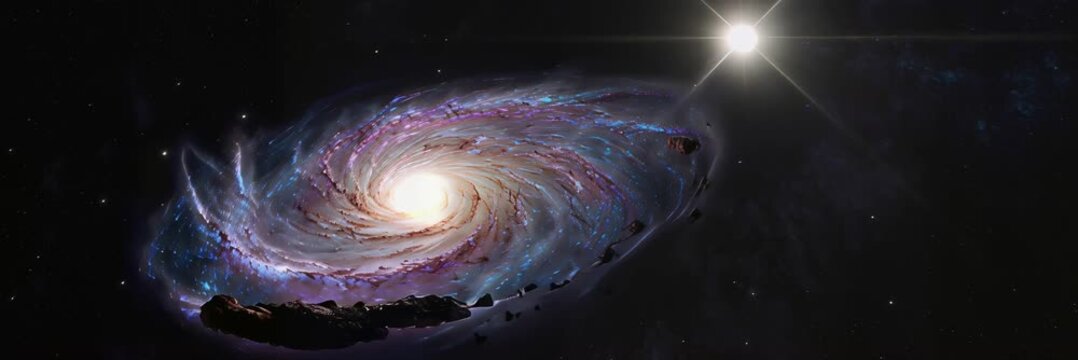 Fantasy rotating nebula loop video