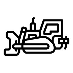 bulldozer line icon © Muhammad Naufal S.