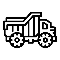 dump truck line icon © Muhammad Naufal S.