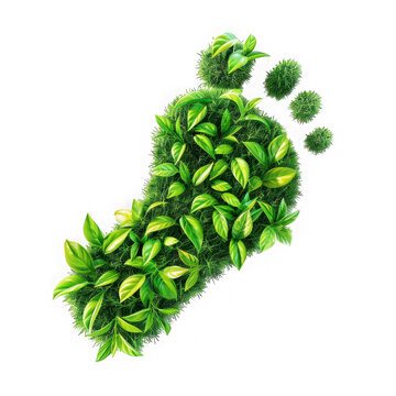3d rendering of green cannabis leaf bud with trichomes on white background