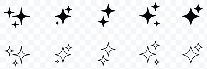 Fototapeta premium Sparkle vector icons set star icon sparkle icon Star vector icons Sparkle star icons set Stars collection. Star vector icons. vector illustration.
