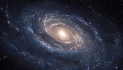 Fototapeta premium A Majestic Spiral Galaxy Centerpiece Detailed With Swirling Arms And Bright Stars Against A Deep Space Backdrop