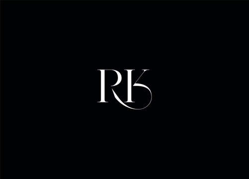 RK  Letter abstract logo design and creative logo