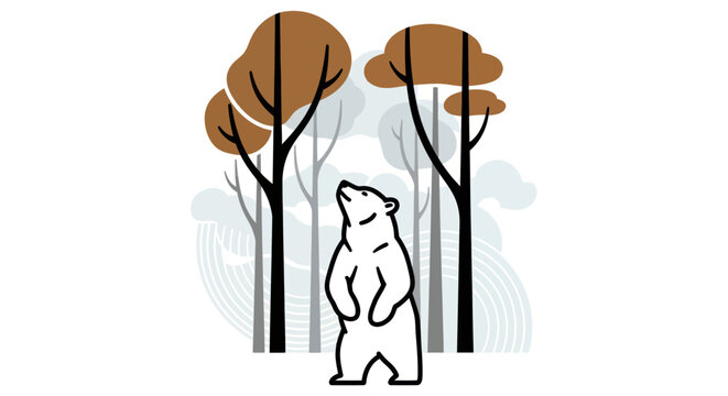 A cartoon polar bear standing upright.