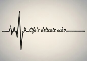 Naklejka premium Artistic Representation of Lifes Delicate Echo on White Background.