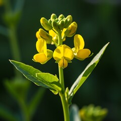 Obraz premium Golden Hour Bloom: Nature's Sunlight Embrace