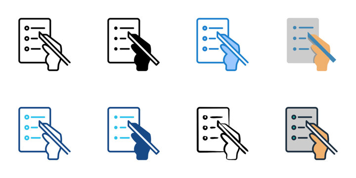 Journaling icons set multiple style collection. Editable stroke 
