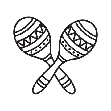 Cinco de mayo lineart Illustration vector Cinco de mayo elements vector  Illustration 