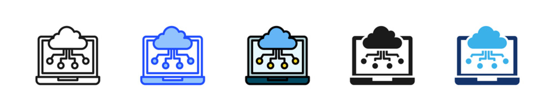 Saas Startup Icon Collection With Multiple Styles