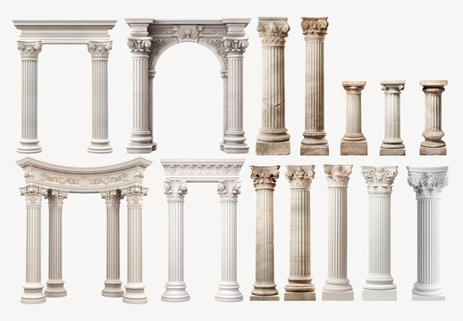Classical Architectural Columns Collection Design Set