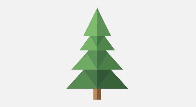 Geometric Pine Tree Illustration
