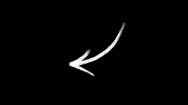 Arrow Scribble Hand Drawn Arrow Animation Sketch Style Direction Movement Doodle Infographic Explainer Element 4K Video