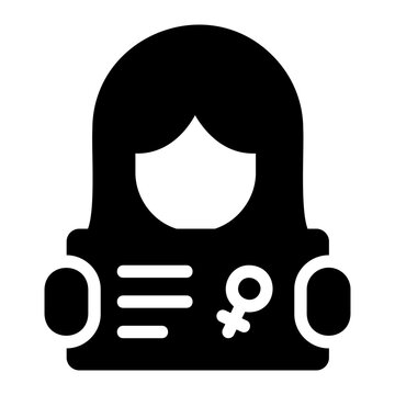 women holding benner Solid icon