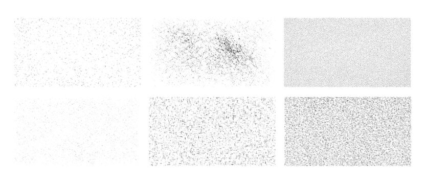 Set of Monochrome Grunge Texture Backgrounds for Design Overlay