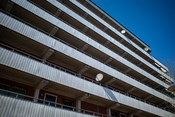 Fototapeten Stockholm Stockholm, Sweden Residential balconies in the Tensta suburb.  © Alexander