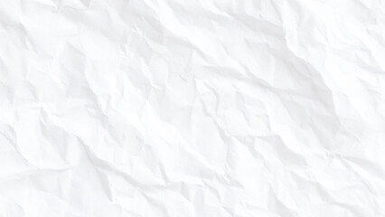 Obraz premium Crumpled white paper texture background with wrinkles and creases