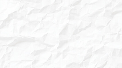 Obraz premium Crumpled white paper texture background with creases and folds smoothly