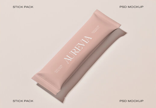 Elegant Stick Pack Mockup Design PSD