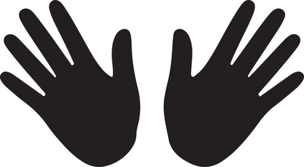 Fototapeta premium Vector protecting hands icon. Cupped hands
