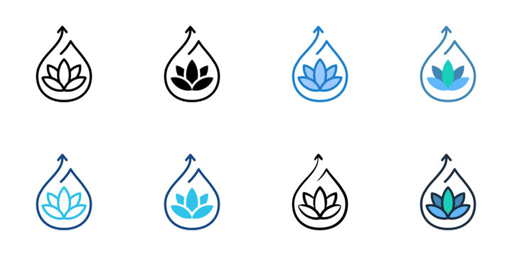 Yoga journey icons set multiple style collection. Editable stroke 

