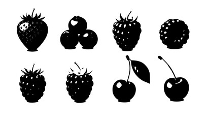 Realistic forest berry 3D vector icon set sweet fruit collection isolated on white background © MD
