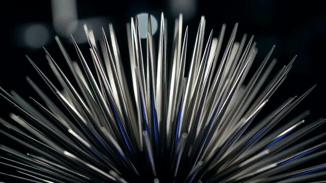 Closeup of Metal Pins or Needles.