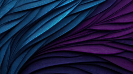 Fototapeta premium Intricate flowing texture exhibits a striking contrast between deep cyan and vibrant magenta tones