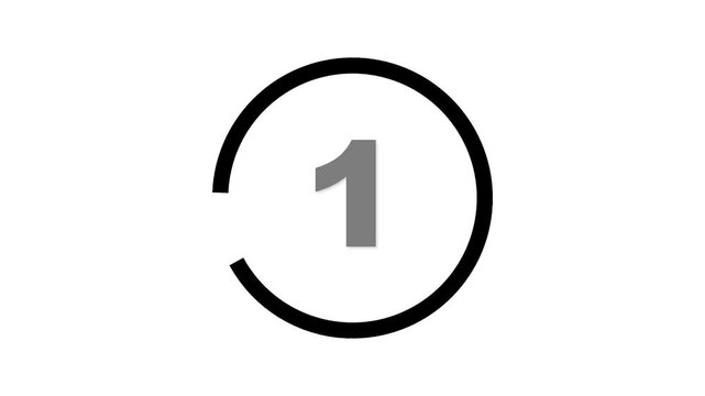 A clean and minimalistic countdown animation displaying numbers &ldquo;3, 2, 1&rdquo; in sequence. Each number appears centered on a neutral background,