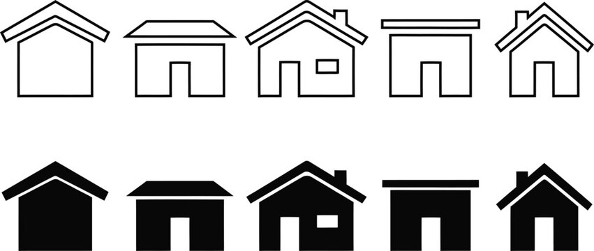 House silhouettes a collection of minimalist home designs in black and white
