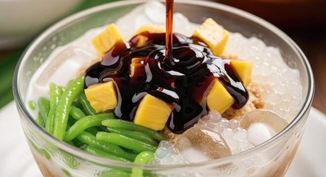 Refreshing Indonesian Dessert - Es Cendol Delight.