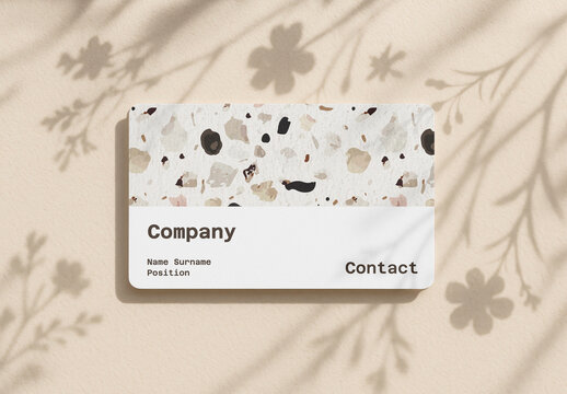 Elegant Floral Business Card Mockup PSD