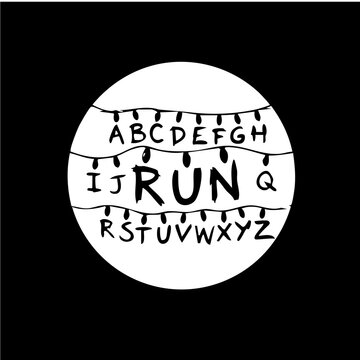 Hand Drawn Alphabet with Accents and Diacritics in Circular Layout, Unique Typography Illustration for Language and Education Concepts