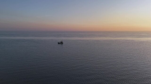 Aerial View of Sunset Over Rann of Kutch Gujarat India
