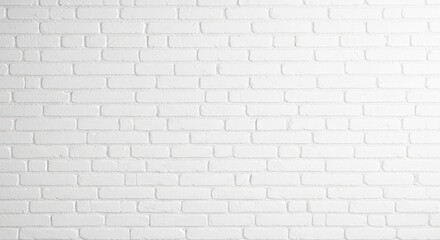 Fototapeta premium Clean white brick wall texture, minimalist background for design and decor