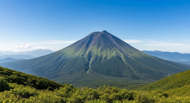 Mountain landscape under blue sky