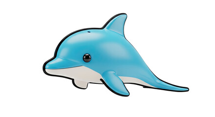 Fototapeta premium Cute cartoon dolphin figurine