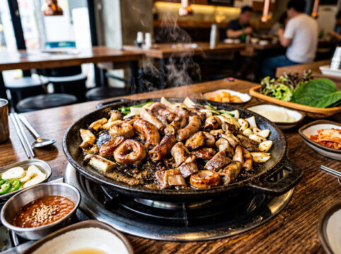 Grilled Gopchang and Makchang Korean BBQ