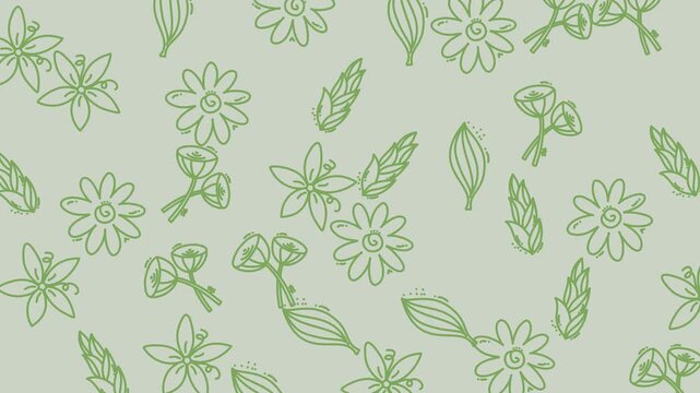 soft floral pattern background video loop seamless.