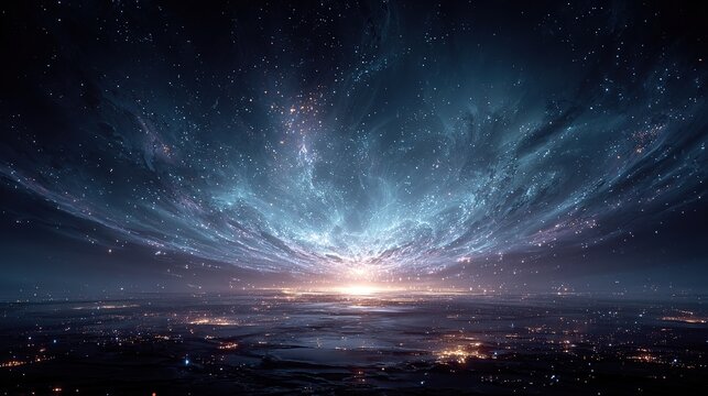 Portal dimensional espacial de ciencia ficci&oacute;n con tecnolog&iacute;a alien&iacute;gena avanzada creado con IA generativa. 