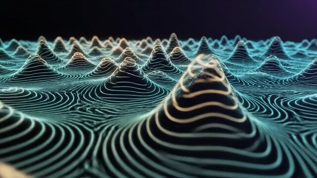 Seamless Loop Fractal Isolines Motion Graphic Background with Abstract Topographic Map Contours and Flowing Rhythmic Elevation Lines for Minimalist 4K Video Backdrop Design