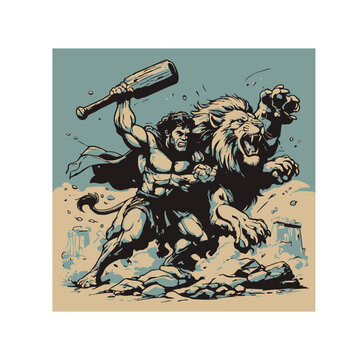Hercules Fighting the Nemean Lion