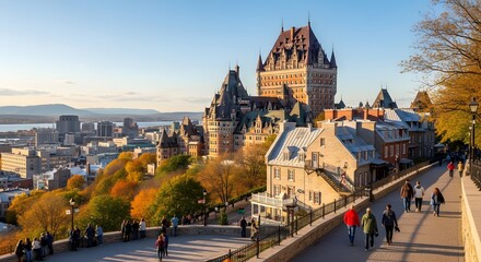 Obraz premium Canada day celebrations in quebec city historic charm and festivities