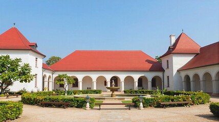 Obraz premium The house with a red roof