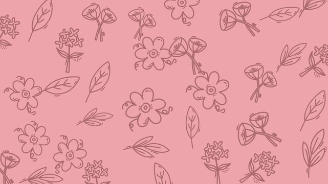 Soft pink floral pattern ideal for video background.
