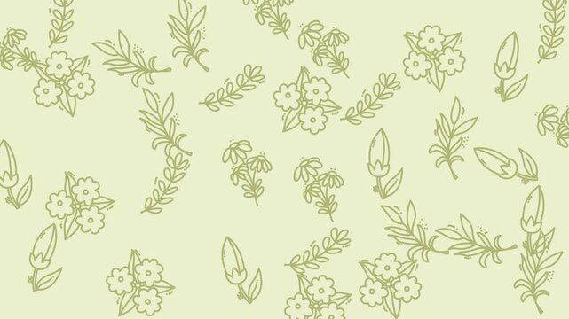 Soft floral pattern motion for decorative backgrounds.