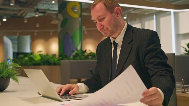 Business meeting action corporate office business analysis modern environment focused viewpoint productivity concept